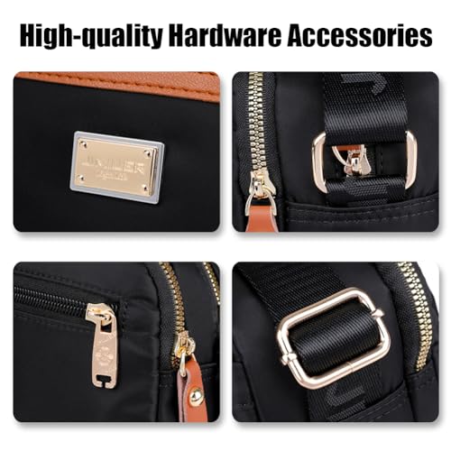 Nylon Crossbody Bag, Small Shoulder Bag for Women Travel and Daily Use, Waterproof | Multi Pockets | Adjustable Strap4