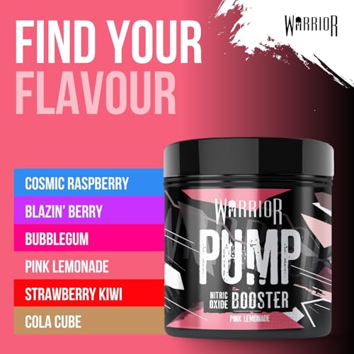 Warrior Pump Non Stim Pre-Workout Powder 225g – Nitric Oxide Supplement – Contains Citrulline Malate, Cyclic Dextrin for Energy, Focus, and Performance – 30 Servings (Pink Lemonade) - Image 6