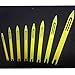 Lonkiktik 9 PCS Size:1#-9# Hard Plastic Fishing Line Net Needle Shuttle Equipment Yellow Color Repair Fishing Netting Needles Shuttles