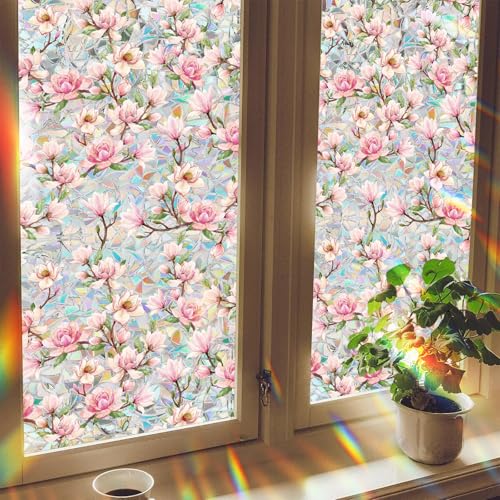 Vinilo decorativo para ventana Pink Magnolia 16.9" x 39.4" miniatura 2