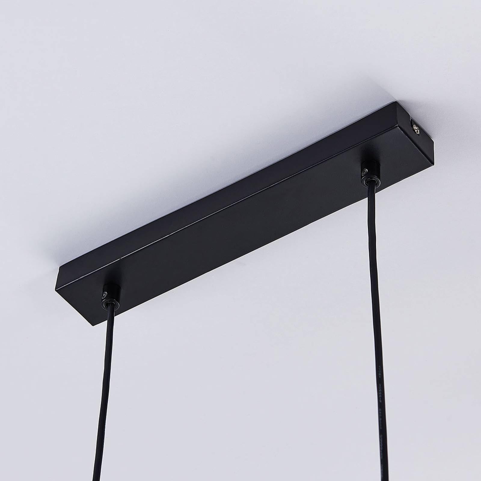 Lindby Lampadario a Sospensione Nero, Lampada Gabbia Nera Metallo Industrial Vintage Cucina Sala da Pranzo Ristorante 3 Luci E27 Plafoniera Led Soffitto Moderna Acciaio