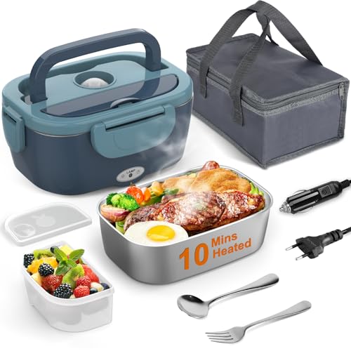 WisaKey Elektrische Lunchbox, 80W Thermo Lunch box mit Tasche,Edelstahl...