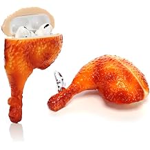 Silicone Case Compatible for Apple Airpods Pro & Pro 2 Funny Cute Cover[Simulation Food Series] Chicken Leg
