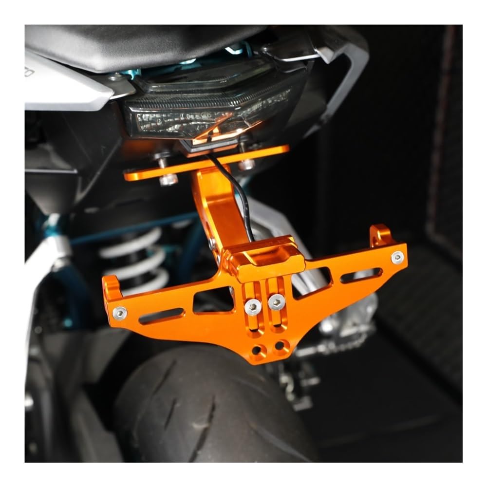 Soportes Matrículas para Y&amaha para MT01/02/03/07/09/ para Tracer para MT10 para MT25 Soporte De Matrícula De Motocicleta Plegable con Luz