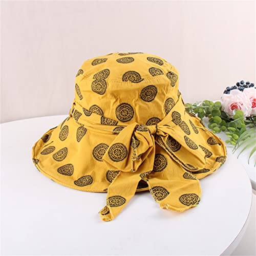 Chapeau grand bord femme anti UV en tissu de coton souple réglable
