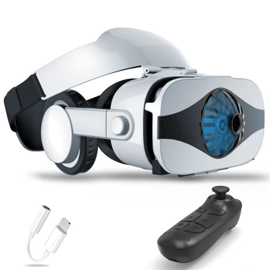 Occhiali VR, Visore Realtà Virtuale, Cuffie 3D VR Compatibile con Tutti Gli, Lente Regolabile per Film e Giochi 3D, per iPhone 13 Pro Max/13 Pro/13/12/11, per Samsung Galaxy S21, Huawei, Xiaomi
