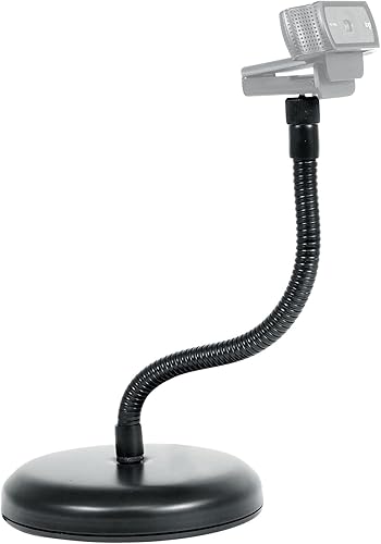 Miniatura 6 de Rockville RDMS7 Soporte de micrófono de escritorio con cuello de cisne de 11.8 pulgadas, base pesada, clip de micrófono, adaptador de cámara web,