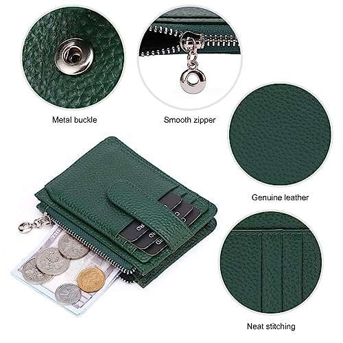 Fependu Slim Wallet For Women Thin Womens Card Holder Rfid Blocking Genuine Leather Small Wallets Green #TOP4