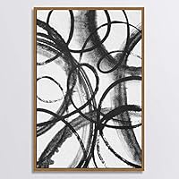 Framed Canvas Wall Art Black and White Style Canvas Prints Home Artwork Decoration for Living Room,Bedroom - 16x24 inches
