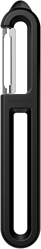 Linoroso Pelador de verduras giratorio clásico - Hoja dentada (negro)