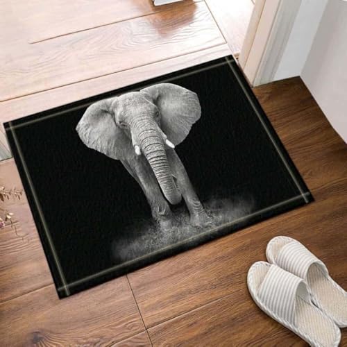 ���փ}�b�g �ۍD���̕��ւ̏ۂ̑��蕨 �Ƒ��̒a�����v���[���g�� �̃M�t�g�A�C�f�A 50×80cm doormat Elephant Gift For Elephant Lovers Gift Idea For Family Birthday Gift