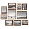 SONGMICS Picture Frames Collage Picture Frames Set of 10 Two 8×10 Four 5×7 Four 4×6 Photo Frame for Wall Gallery Decor Table Display Glass Rustic Brown