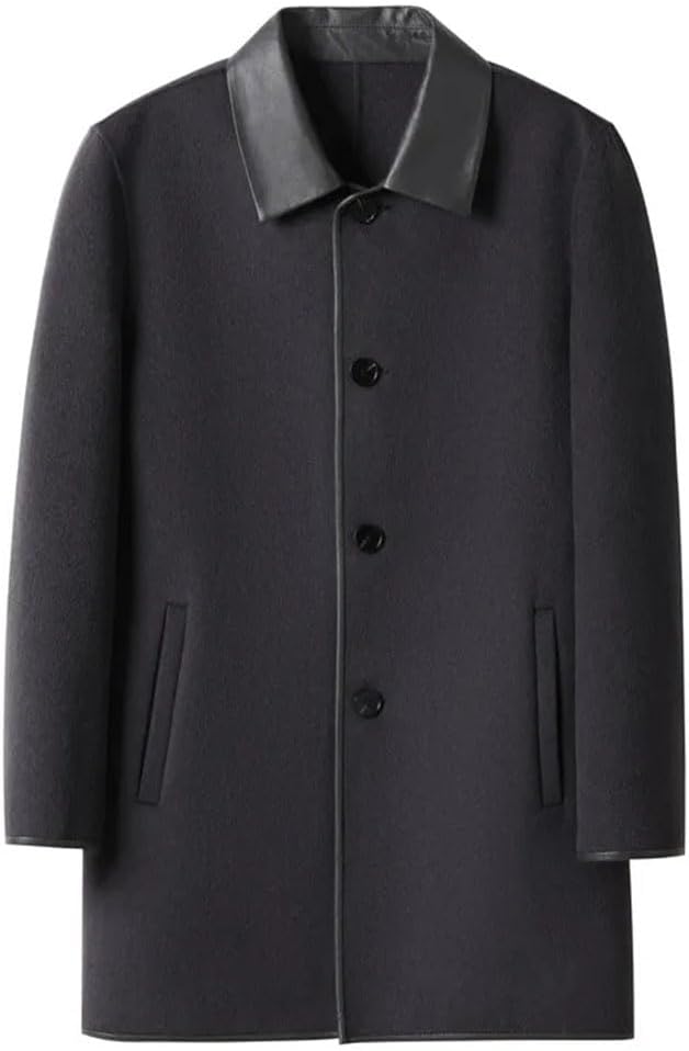 Haitpant Winter Double-Sided Wool Coat, Thicked Trench Coat, Men's Casual Woolen Jackets