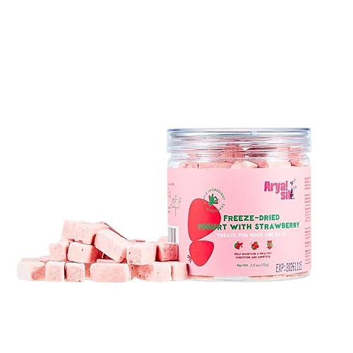 Arya Sit! - Freeze-Dried Single Ingredient Dog Treats (Strawberry Yogurt with Goat Milk)