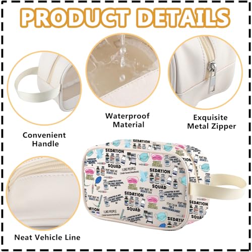 Trousse de maquillage transparente pour anesthésie, cadeau d'anesthésie, cadeau de technicien, anesthésiste infirmière, médecin, trousse de toilette de voyage, I Like People Tm2, Mode – vue 3