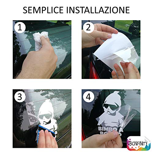 BONFINITY Adesivo Bimbo a Bordo per Auto | Sticker...