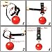 FITactic 3 Inches Rock Climbing Solid Training Cannonball Bomb Power Pull Up Ball Hold Grips for Straps for Finger, Forearm, Biceps, Back Muscles, Sports, Race (2 Balls, Red 3