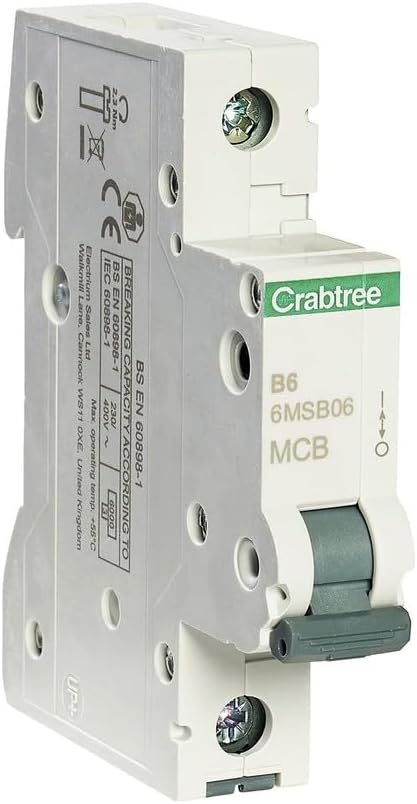 6MSB06 Miniature Circuit Breaker (MCB) 6amp Type B - Loadstar