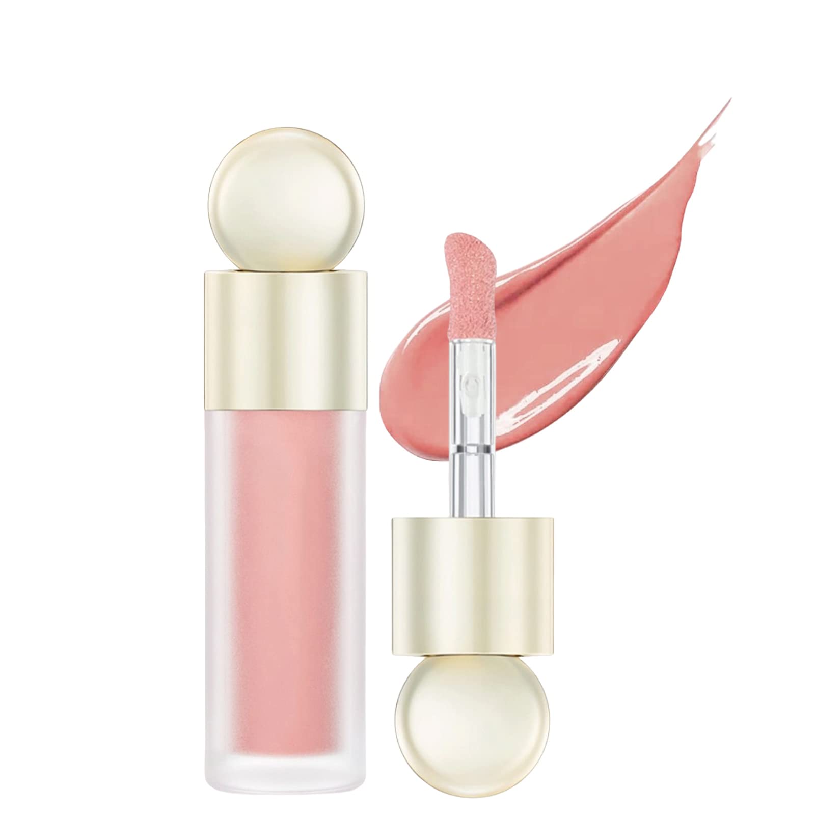 Hocossy Soft Cream Blush Makeup Liquid Blush for Cheeks Dewy Finish Long-Wearing Natural-Looking Makeup Beauty (#1 peach pink)