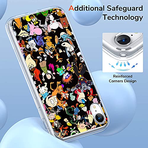 Kanghe Pure Clear Anti-Scratch Tpu Case For Iphone 12 Pro Max (6.7) Phone Transparent Protective Cover 80S 90S Tv Show Cartoon Case #TOP4