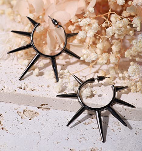 Sacina Gothic Punk Spike Earrings, Zinc Alloy Spike Earrings Pendant, Goth Jewelry Gift For Women, Men, Christmas Gift For Women, Men #TOP2