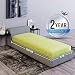 Jersey Cotton Fitted Sheets Green - For Mattress 70 x 200 x 12 cm - Certified Free of Chemical Products (OEKO TEX), Fitted Sheets with Full Elastic