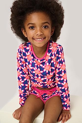 Hatley Girls' Swim Shorts, Shibori Flowers #TOP3