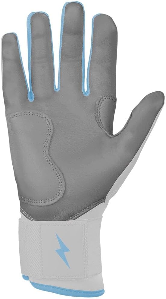 BRUCE BOLT Chrome Series Long Cuff Batting Gloves - Multiple Colors - Adult & Youth Sizes