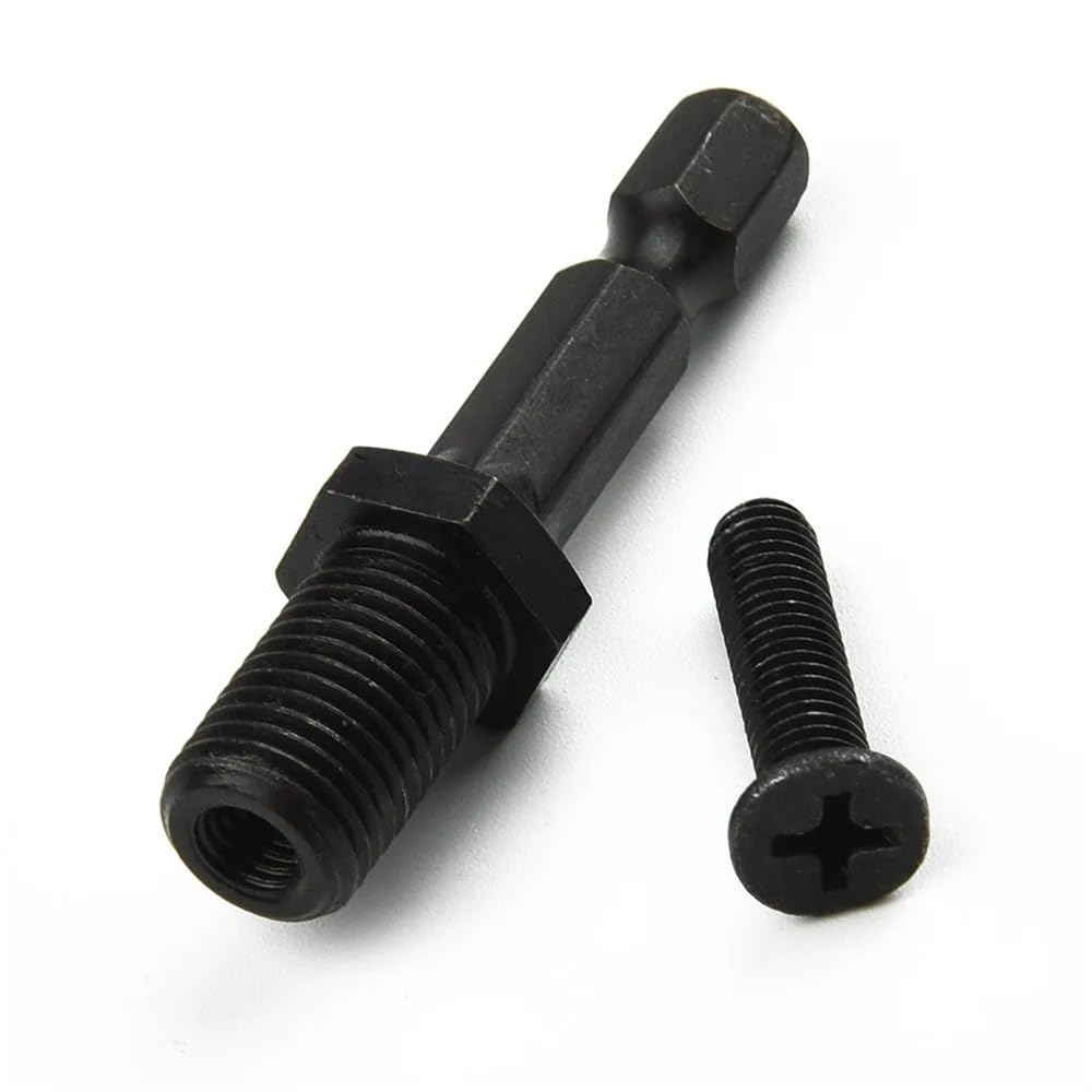 1/4 Hex Shank Drill Chuck Adapter - 3/8"-24UNF Male Thread, 70×42mm Impact Drill Accessory