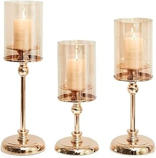 Candle Holder 3 Piece Set Glass Retro Romantic Dining Table Candlelight Dinner Props Home Simple Modern Decoration Candlestick