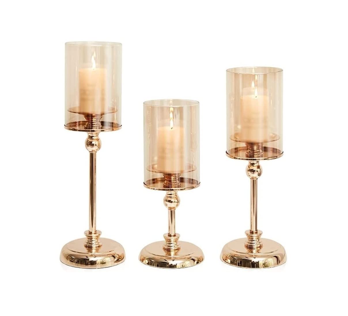 Kerzenständer 3-teiliges Set Kerzenhalter Aus Glas, Retro, Romantisch, Esstisch, Kerzenlicht, Abendessen, Requisiten, Zuhause, Einfache, Moderne Dekoration Abendessen Kerzenhalte