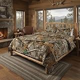 Northwest Realtree 5-Piece Queen Size Bed in a Bag Set, 1 Comforter, 1 Fitted Sheet, 1 Flat Sheet, 2 Pillowcases, All Seasons Bedding, Edge Camo