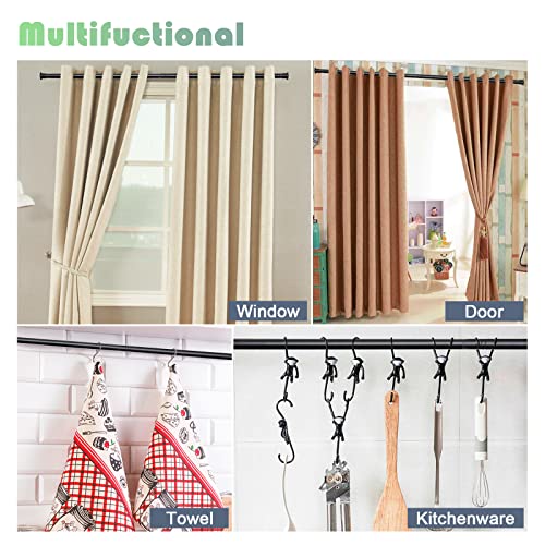 Curtain Rods For Windows 48 To 84 Inch(4-7Ft), 5/8 Inch Matte Black Curtain Rod Set With Brackets Modern Single Window Rods, Size: 23-95 Inch #TOP6