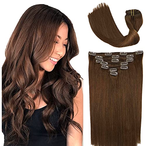 Image of Women Hair Extension Long Wavy Brown 18 To 20 Inches Hairpiece With 5 BB Clip /Hair Extension for Women Party /Halloween /Christmas