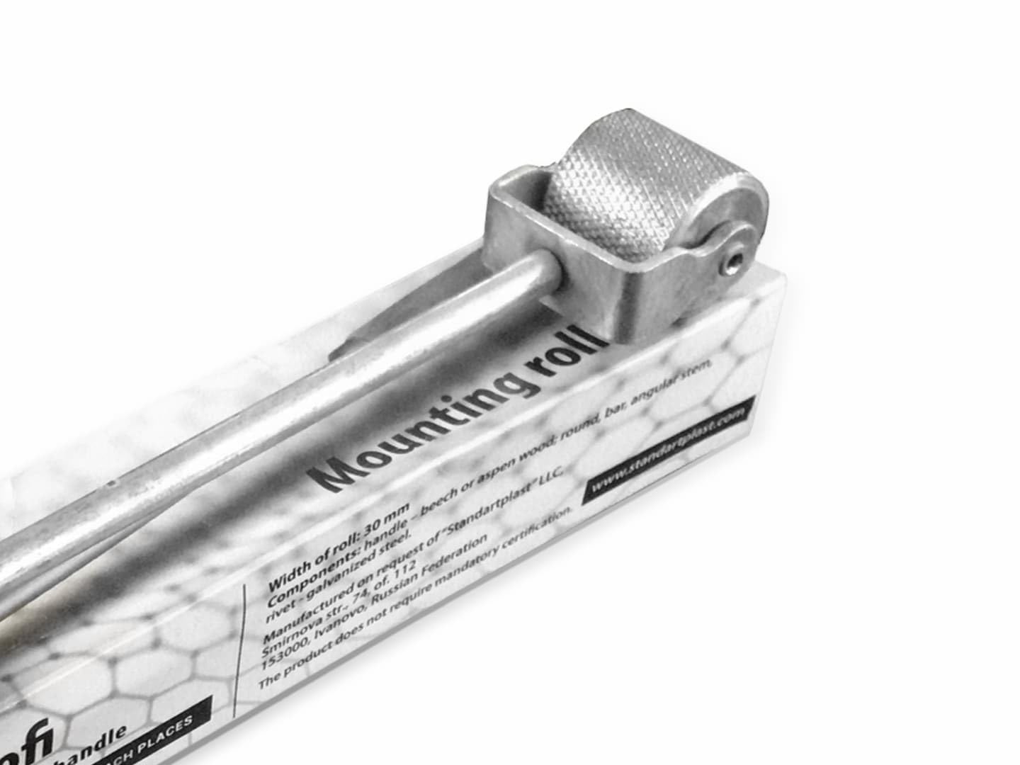 StP Roller Profi Montageroller mit langem Stiel Andrückroller 30mm f. Alubutyl Bitumen Türdämmung am Auto Kfz