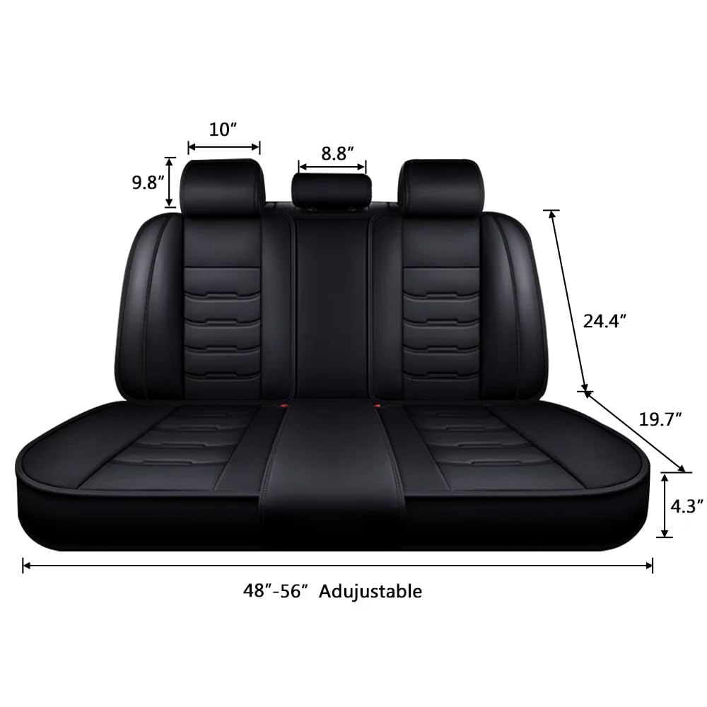 Coche Juegos de Cubreasientos, para Renault Kadjar 2015 2016 2017 2018-2022 5 Plazas Cuero Protector de Asiento de Coche Accesorios,Standard Version-Black Red