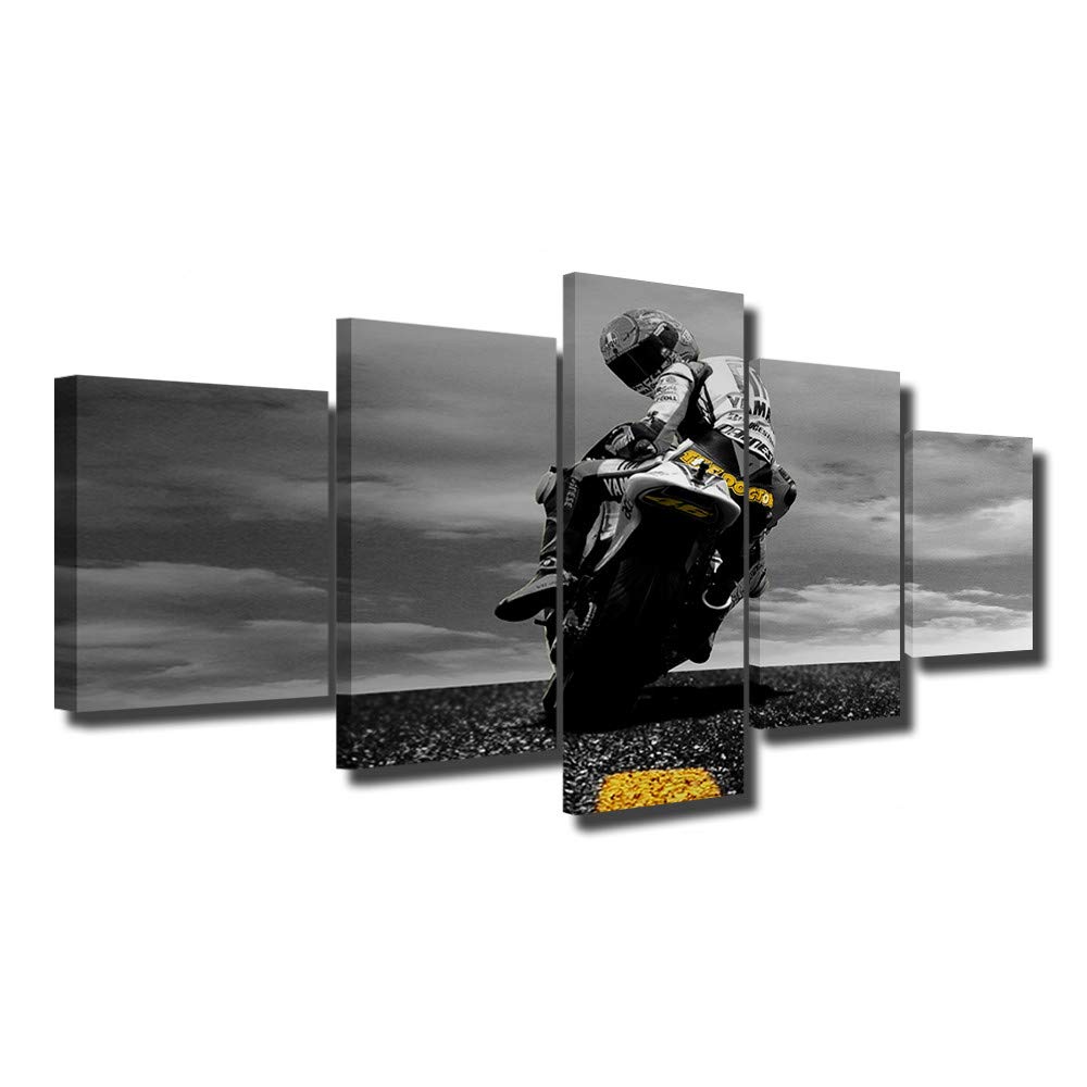 Peinture art toile cadre HD de moto racing pour grand mur de salon