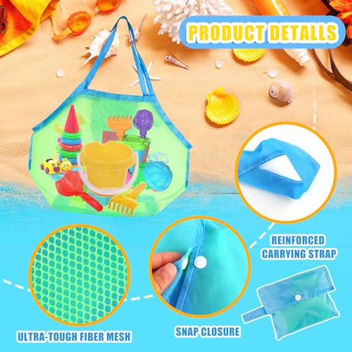 Strandspielzeug Tasche,Strandtasche Strandspielzeug,Sandspielzeug Wasserspielzeug für Kinder Aufräumsack,Sandspielzeug Aufbewahrungstasche für Strandurlaub im Freien,Familie Urlaub(Grün)