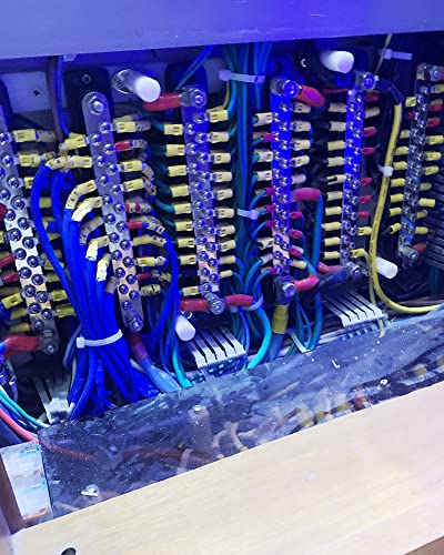 Lenkrad 20 Power/Ground Distribution Block Bus Bar, Marine Bus Bar, 150 Amp Battery Terminal Distribution Block For Automotive And Rv Solar Wiring, Ground Bus Bar Kit, 2 Packs #TOP1