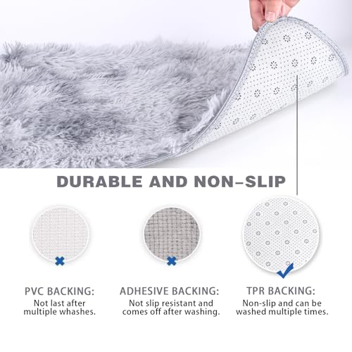 Fadcaer Badematten Set 2 Teilig Badezimmerteppich Saugfähige rutschfeste Badteppich Set Weiche Badteppich Badvorleger WC Vorleger Duschvorleger Saugfähig WC Teppich 40X60CM+50X40(U-Forme) (A) – Bild 6