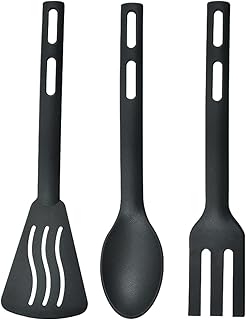 キッチン用品セット - ノンスティック調理ツール、丈夫なカトラリーキット、人間工学に基づいたスパチュラ、耐熱ターナー、シリコンレードル | キッチン用品セットステンレス鋼のハンドル、調理、旅行、ピクニック用の料理アクセサリー、B