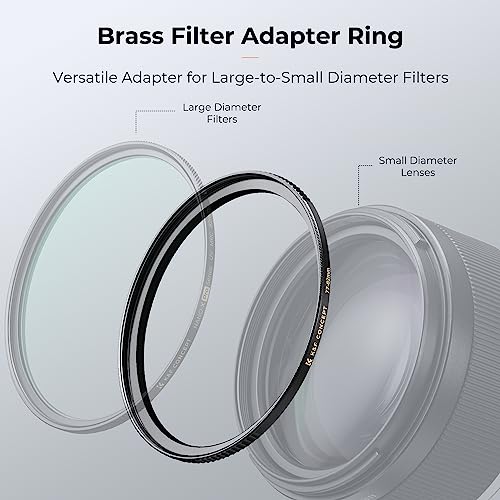 K&F CONCEPT 49mm to 82mm Step-Up Lens Adapter Ring for Filters Made of Brass - Image 2