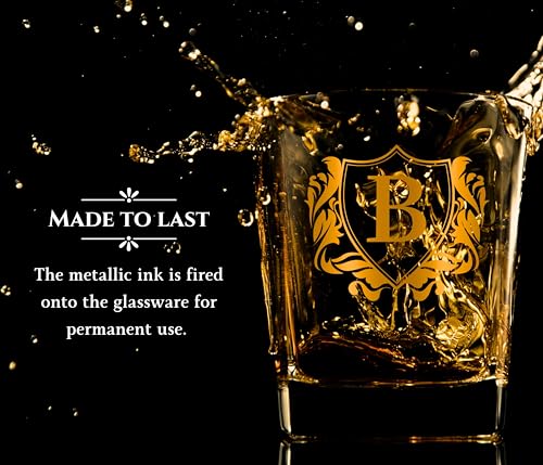 Personalized Whiskey Decanter Set, Customized Alcohol Gifts for whiskey Lovers, Unique Whiskey Gifts for Men, Dad, Uncle on Birthdays and Christmas