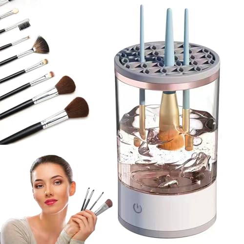 電動メイクブラシクリーナー、自動回転化粧ブラシクリーナー、Brushly Proコスメティックブラシクリーナー、すべてのタイプの化粧ブラシと美容ツールセットに適しています