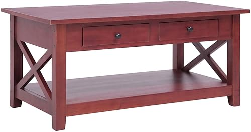 Coffee Table Brown 39.4x21.7 x18.1 Solid Mahogany Wood Living Room Center Table End Tables Living Tables Mesa De Centro para Sala for Dining Room