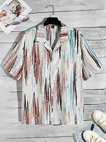 Image of Leriya Fashion Men's Rayon Regular Fit Shirt Casual Stylish | Short Sleeve | Printed Shirts| Summer Button Down