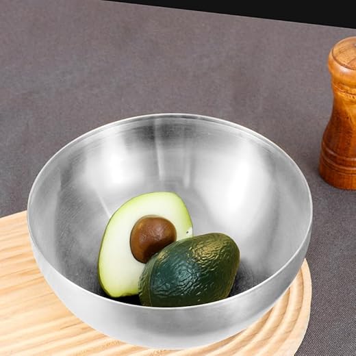 Stainless Steel One Tier Cooking Bowl, Salad Bowl, Silver