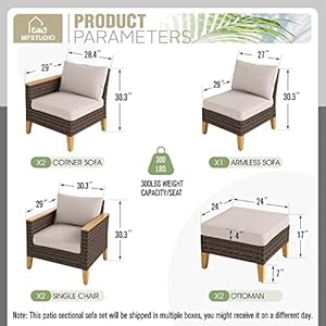 Mfstudio7piecewickerpatiofurnitureset2xsinglechair2xottoman3seatsofaallweatheroutdoorperattanpatioconversationsetforgardenbackyardbeigecushions Urban Country Home Decor Mfstudio 7 piece wicker patio furniture set 2 x single chair 2 x ottoman 3 seat sofa all weather outdoor pe rattan patio conversation set for garden backyardbeige cushions urban country home decor