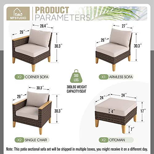 Mfstudio7piecewickerpatiofurnitureset2xsinglechair2xottoman3seatsofaallweatheroutdoorperattanpatioconversationsetforgardenbackyardbeigecushions Urban Country Home Decor Mfstudio 7 piece wicker patio furniture set 2 x single chair 2 x ottoman 3 seat sofa all weather outdoor pe rattan patio conversation set for garden backyardbeige cushions urban country home decor