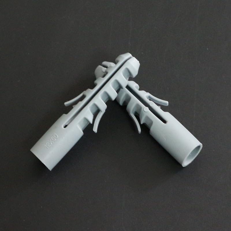 4/5/6/7/8/10/12/14/16MM Expansion Nail Drywall Anchor Screws Self Drilling Wall Plug Plastic Gypsum Boar No Cap Grey Color Wood - (Color: 12mm no cap 100PCS)